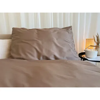 Povlečení Prémiové povlečení bavlněný satén organická bavlna nugátová - 140x200 + 50x70 cm