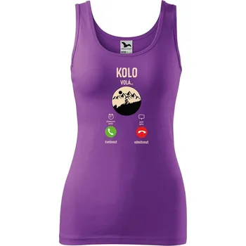DOBRÝ TRIKO Dámské tílko s potiskem Kolo volá Velikost: XS, Barva: Fialová