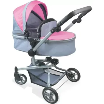 Kočárek pro panenku Alltoys Kočárek kovový 2v1 FL9120