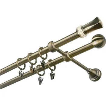 Garnýž Garnýž kovová 420 cm dvouřadá - dvojitá 19 Pluton crystal mosaz