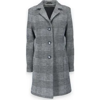 Dámský kabát Kabát flaušový zimní Simona, Gepar barva: černá, velikost: 38