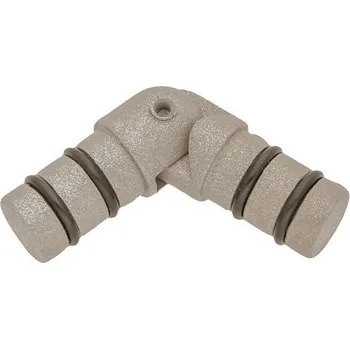 Příslušenství pro garnýž Spojka rohová pro tyč 16mm - bílo-zlatá