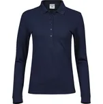 Dámské luxusní elastické piqué polo s dl. rukávem TJ 146 navy S