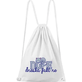 Městský batoh DOBRÝ TRIKO Bavlněný batoh Dneska fakt ne Barva: Bílá