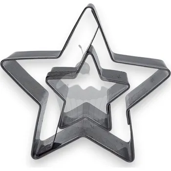 Forma na pečení Smolík Nerezové vykrajovátko - Hvězda se středem hvězda 5 cípů - 6cm