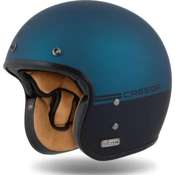Helma na motorku Otevřená helma Cassida Eso Super Hooligan černá matná-metalická modrá