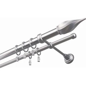 Příslušenství pro garnýž Garnýž kovová 230 cm dvouřadá - dvojitá 25 Twister Satina