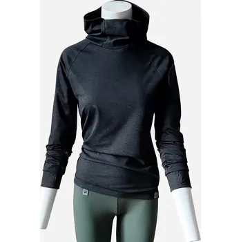 BHiStyle Dámská tričko mikina s kapucí FLORENCE dark anthracite VELIKOST: S