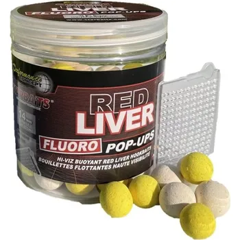 Boilies Starbaits Plovoucí Boilie Fluo 80g - Red Liver Průměr: 14mm