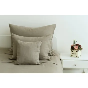 Povlečení Nelly Lněný povlak na polštář - přírodní Rozměr: 30/30 CM ZIP