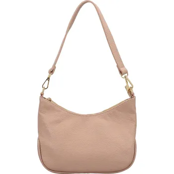 Luxusní dámská kožená crossbody kabelka Deriva, béžovo-růžová
