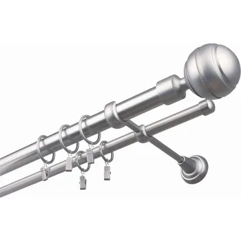 Příslušenství pro garnýž Garnýž kovová 100 cm dvouřadá - dvojitá 25 Paola Satina