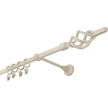 Garnýž kovová 300 cm jednořadá 16 azur bílo-zlatá