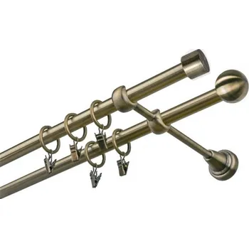 Garnýž Garnýž kovová 340 cm dvouřadá - dvojitá 19 Pullo mosaz