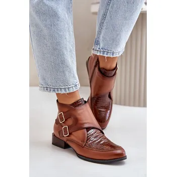 Dámské kozačky Dámské kožené boty na příčce Maciejka 04492-98 Barva: Béžová, Velikost: 36