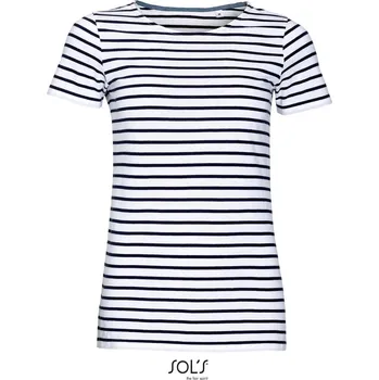 Dámské tričko Dámské pruhované tričko Miles Women white-navy L