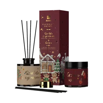 Svíčka HISKIN set svíce 150 ml a dekorativní osvěžovač RED