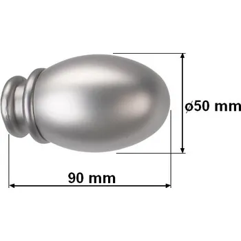 Koncovka pro tyč 25mm Belluno - satina
