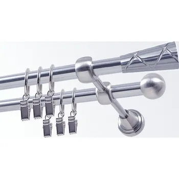 Garnýž Garnýž kovová 150 cm dvouřadá - dvojitá 19 Trapezium nerez