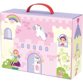 Dřevěná hračka Tooky Toys Zámek v kufříku