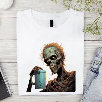 Dámské tričko - Zombice Barva: Bílá, Velikost: XL