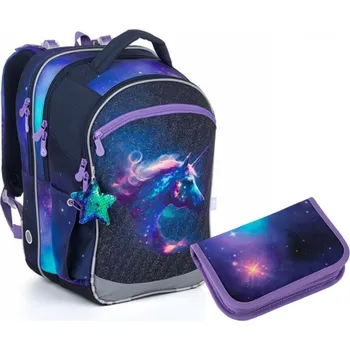 Školní batoh SET Školní batoh s penálem TOPGAL COCO 24006 s jednorožcem