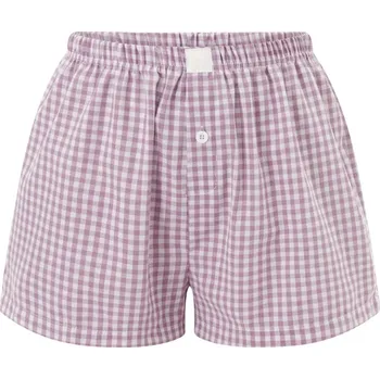 Dámské kraťasy Dámské kostkované šortky Barva: Fialová, Velikost: 2XL