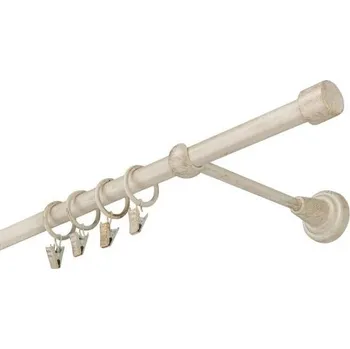 Garnýž kovová 170 cm jednořadá 16 Válec bílo-zlatá