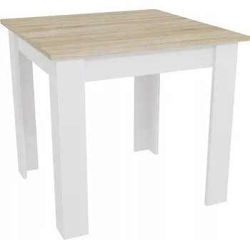 Jídelní stůl Jídelní stůl SCANDI 80x80cm - Dub sonoma + bílý