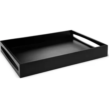 Černý servírovací tác 47,5x35x6 cm - LEOPOLD VIENNA (Servírovací tác černý, 47,5x35x6 cm - LEOPOLD VIENNA)