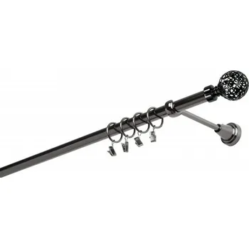 Garnýž kovová 140 cm jednořadá 19 Koule Retro onyx