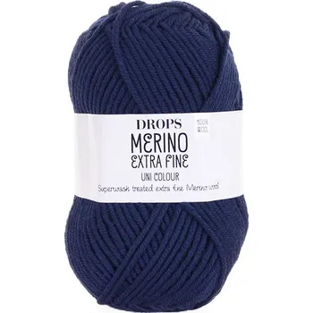 Příze Příze DROPS Merino Extra Fine uni color 27 - tmavá modrá