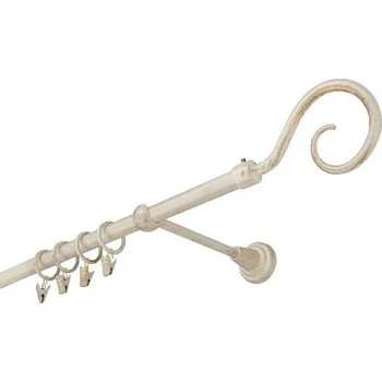 Garnýž kovová 300 cm jednořadá 16 Hák bílo-zlatá