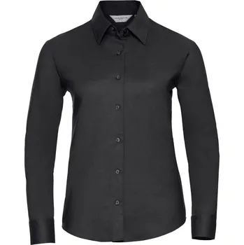 Dámská halenka Halenka Oxford s dlouhým rukávem 932F black 4XL