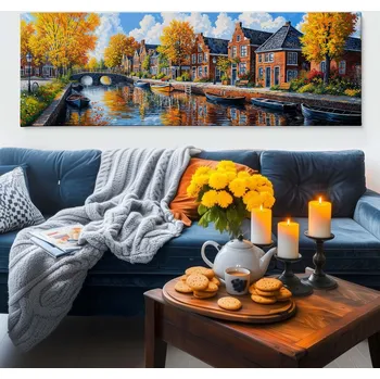 Obraz Obraz na plátně - Vzpomínky na Bruggy FeelHappy.cz Velikost obrazu (šířka x výška): 60 x 20 cm