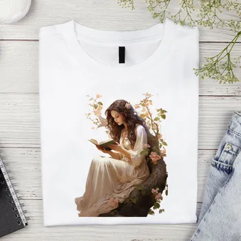 Dámské tričko - Relax žena s knihou Barva: Černá, Velikost: XL