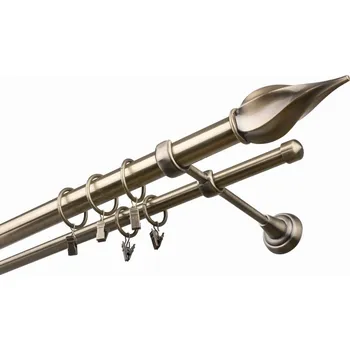 Garnýž kovová 100 cm dvouřadá - dvojitá 25 Twister Mosaz