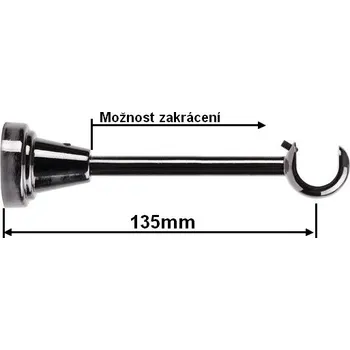 Konzole 1-řadá pro tyč 19mm - onyx