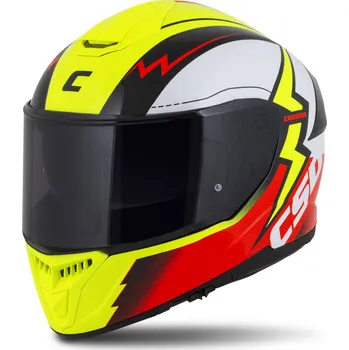 Helma na motorku Cassida Integral GT 2.1 Flash fluo žluto-červeno-černo-bílá L