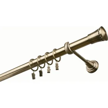 Garnýž kovová 200 cm jednořadá 25 Prince crystal mosaz