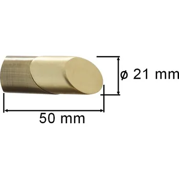 Příslušenství pro garnýž Koncovka pro tyč 16mm Piza II - mosaz