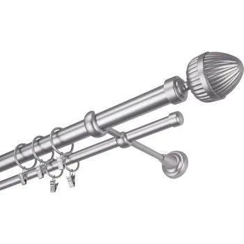 Příslušenství pro garnýž Garnýž kovová 480 cm dvouřadá - dvojitá 25 Odeon Satina