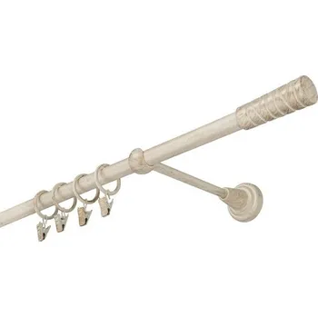 Garnýž kovová 360 cm jednořadá 16 torino bílo-zlatá