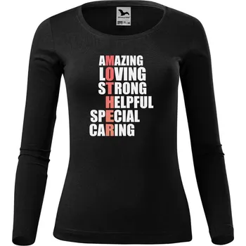 Dámské tričko DOBRÝ TRIKO Dámské triko s potiskem Mother Velikost: 3XL, Barva: Černá