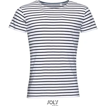 Pánská móda Pánské pruhované tričko Miles Men white-navy XL