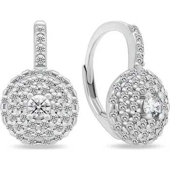 Náušnice Brilio Silver Úchvatné stříbrné náušnice se zirkony EA12 + 2 měsíce na vrácení zboží