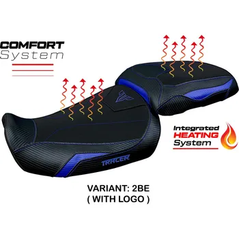 Moto sedlo TPZ Italia Vyhřívaný potah sedla Yamaha Tracer 9-9GT (21-24) Heating Comfort potah sedla: s logem 2BE (blue)
