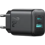 Joyroom JR-TCF13 rychlonabíječka do sítě USB-C + UAB-A / 25W / PD / SFC / PPS / černá