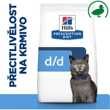 Pro kočku Hill's PD Cat D/D Alergen Free Skin & Food Sensitive Duck 1,5kg