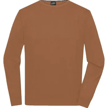 Dámský svetr Pánský svetr s kulatým výstřihem JN 1314 camel 3XL
